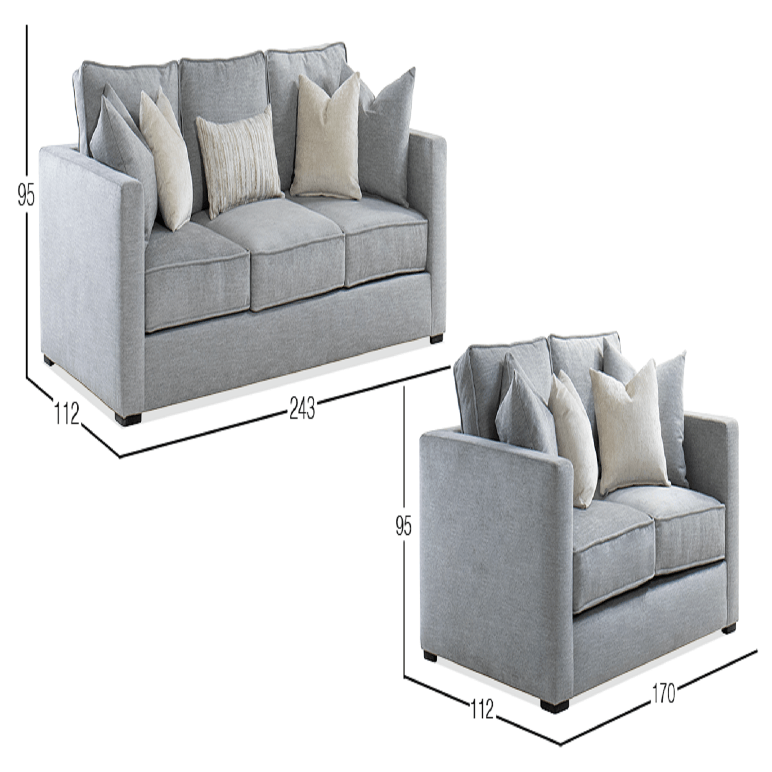 Sala  3 2 Dmuebles Borbón - Gris claro