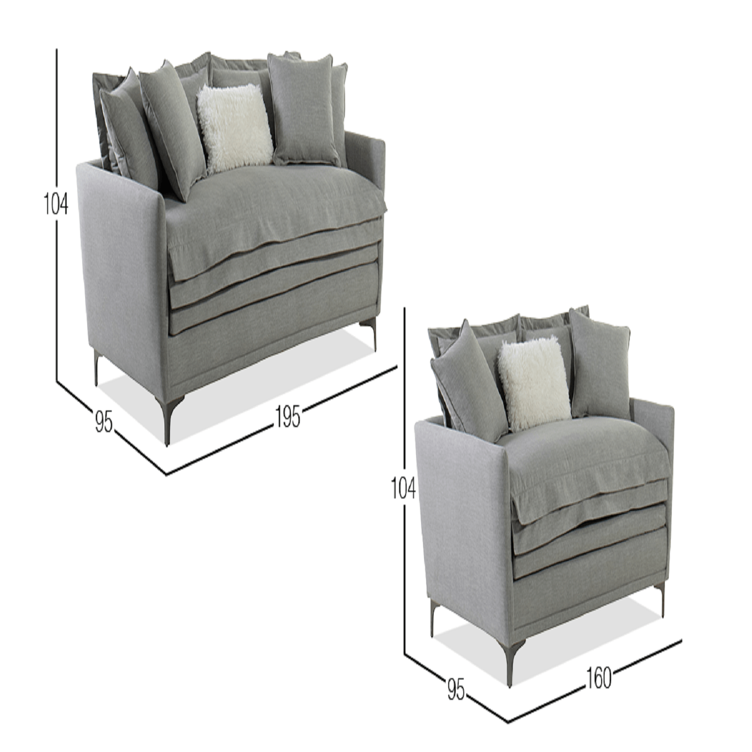 Sala  3 2 Dmuebles Berlín - Gris claro