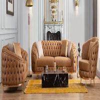 Sala Dmuebles 3 1 1 Alain Chesterfield - Marrón Vintage
