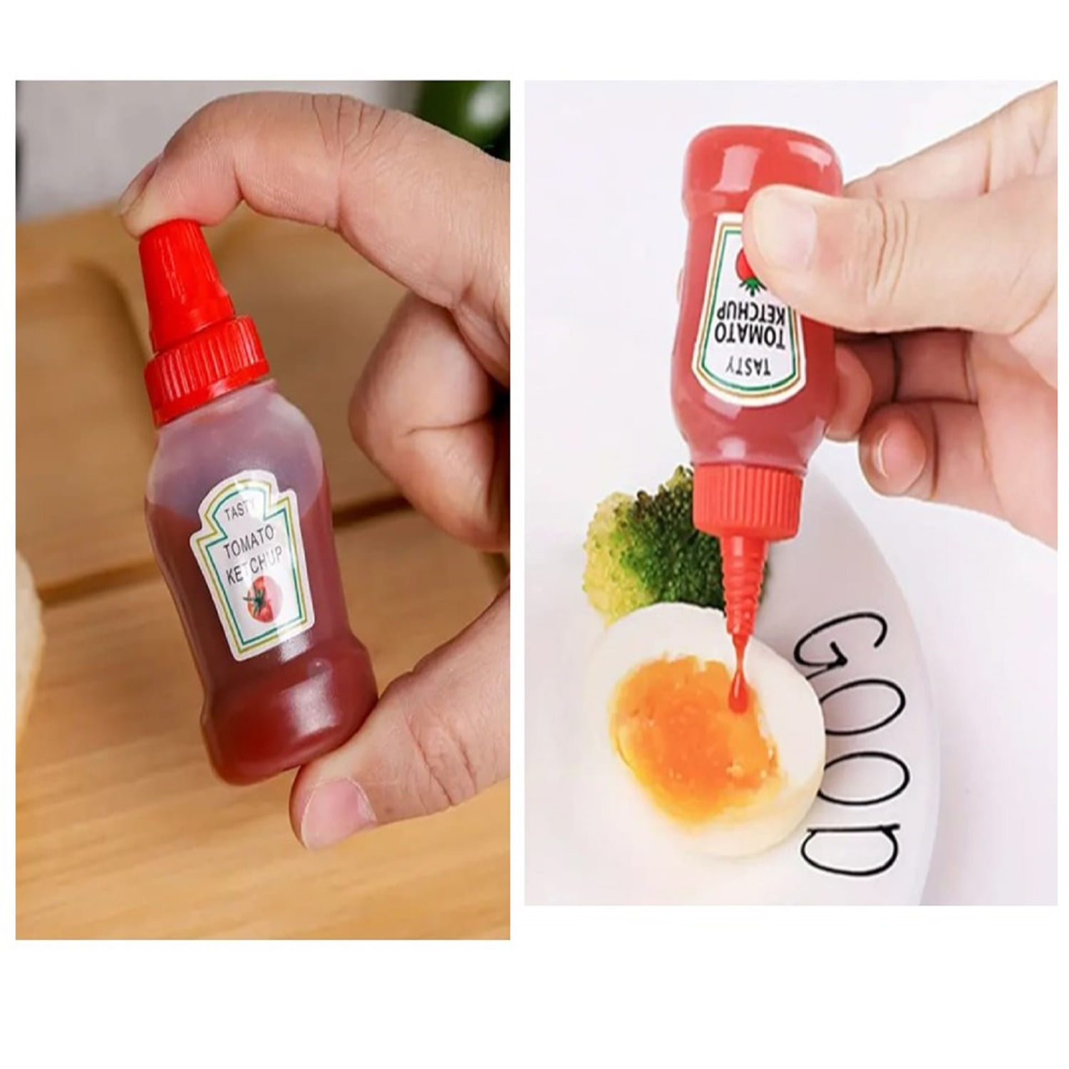 Mini Botellas Frasquitos Pomitos para Salsas Cremas x 4 Unds