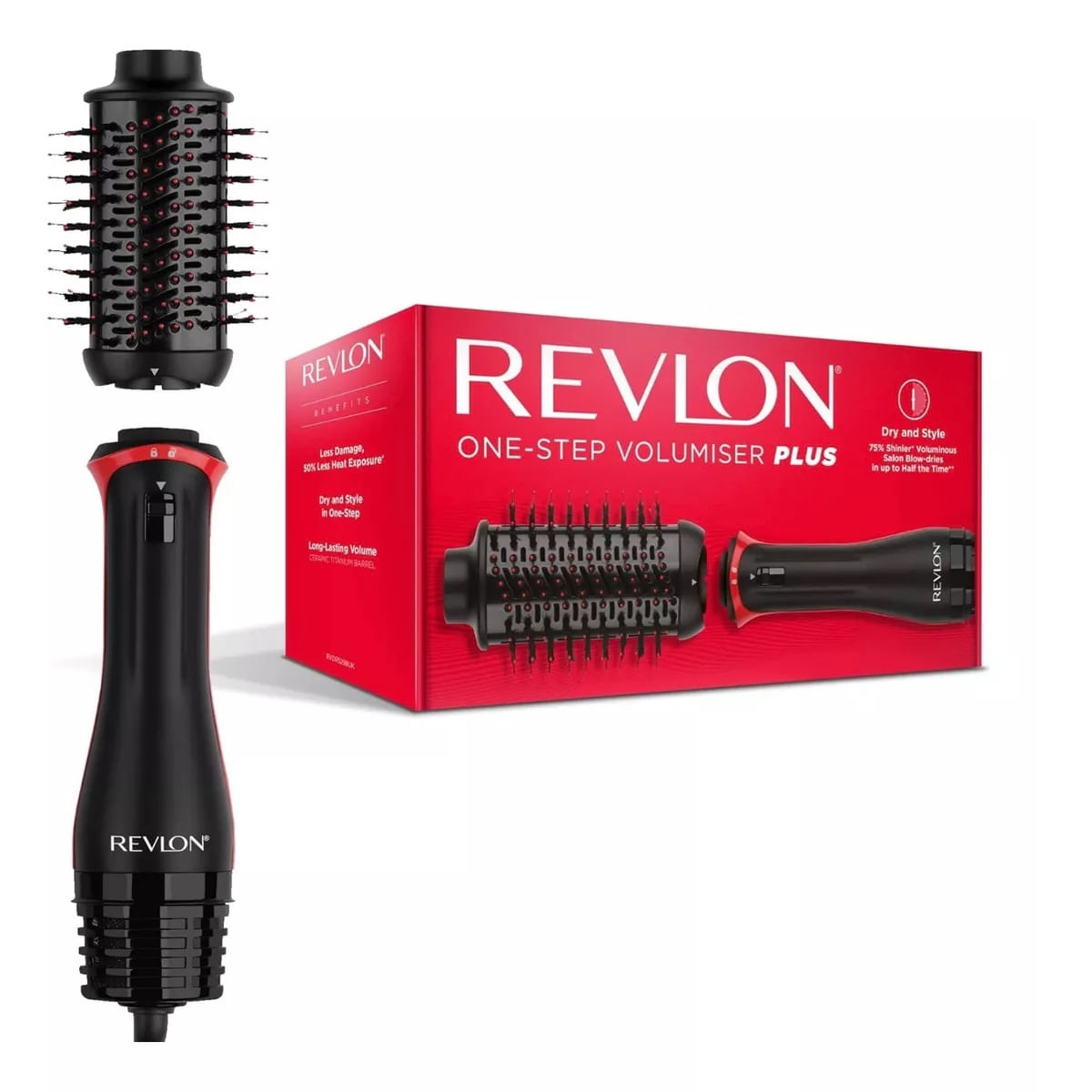 Cepillo Revlon Plus Secador Voluminizador Antifrizz - 4 Temp