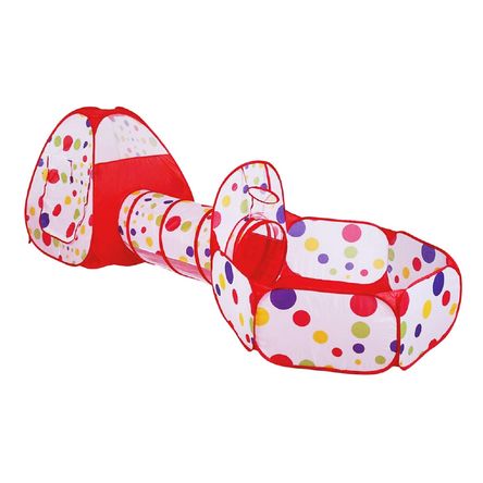 Carpa Circuito 3 en 1 con Túnel Rojo Carpa Circuito 3 en 1 con Túnel Rojo