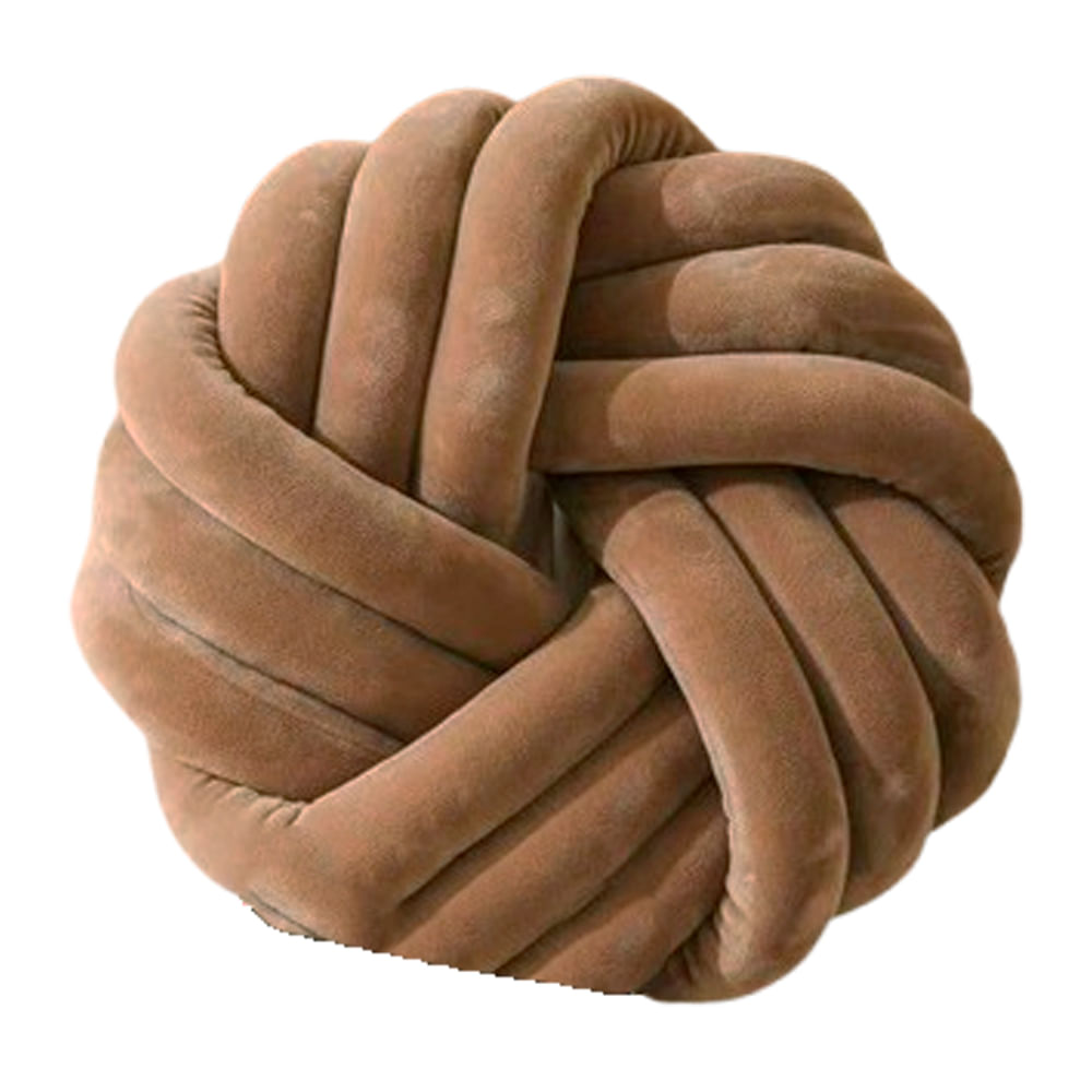 COJIN REDONDO CUERDA TRENZADA TERCIOPELO BEIGE COJIN REDONDO CUERDA TRENZADA TERCIOPELO BEIGE