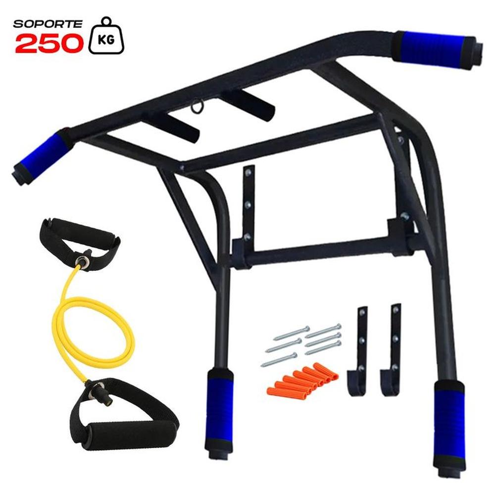 Barra Para Dominadas 2 en1 Paralelas + Liga Resistencia