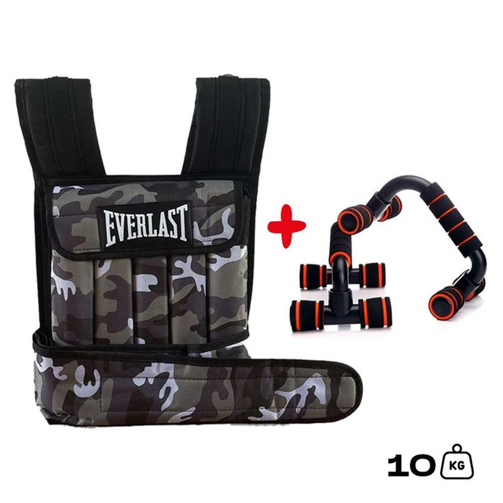 Chaleco10kg Camuflado Crossfit más Push up
