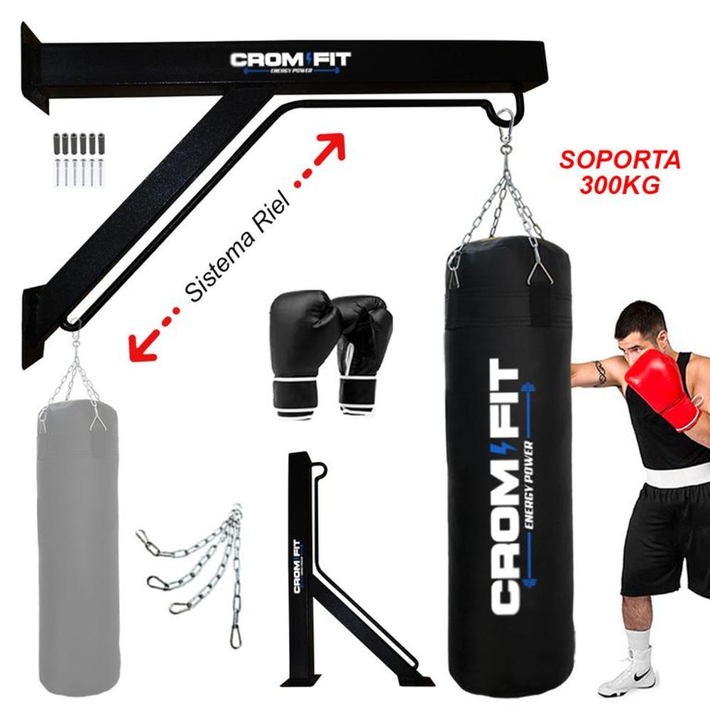 Rack Sistema de Riel soporta 300kg-Soporte Saco de Box GYM