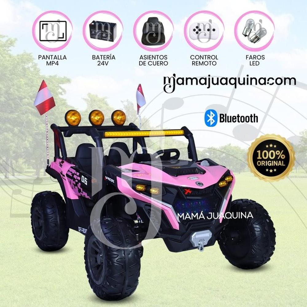 Carro a batería 4X4 «DAZIL» con Pantalla y Bluetooth Pink