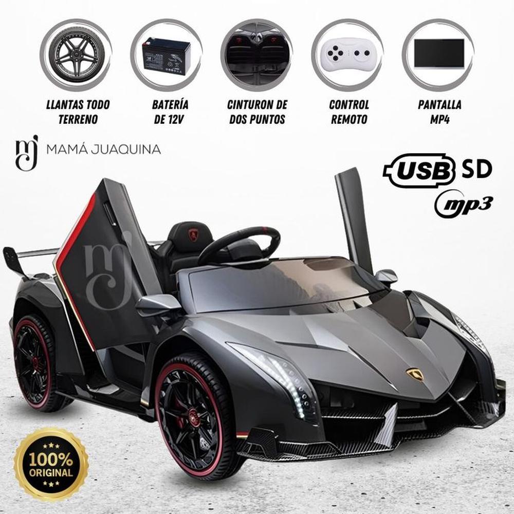 Carro a Batería con Pantalla «ERA LAMBO» Gray