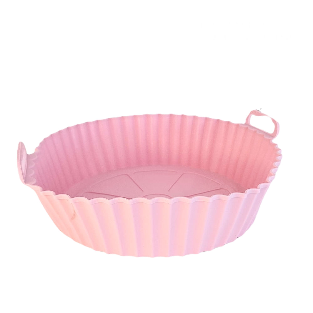 Molde Freidora Aire Silicona Reutilizable Antiadherente Rosado Molde Freidora Aire Silicona Reutilizable Antiadherente Rosado