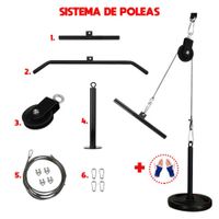 Set Entrenamiento Polea Accesorios + Guantes