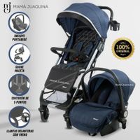 Coche Moisés Travel System «DOLCE PRAGA» Porta Bebé Blue