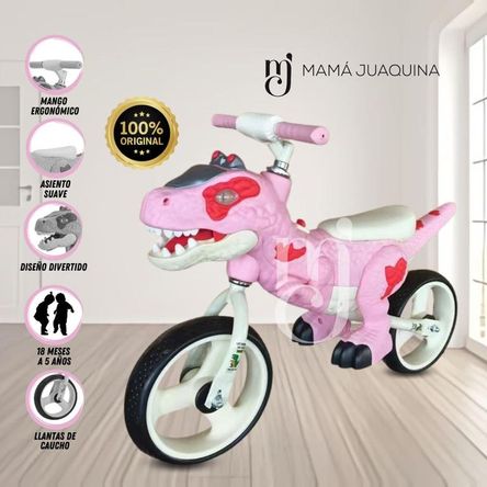 Bicicleta de Equilibrio «DINOROAD» Con Casco Rosado Bicicleta de Equilibrio «DINOROAD» Con Casco Rosado