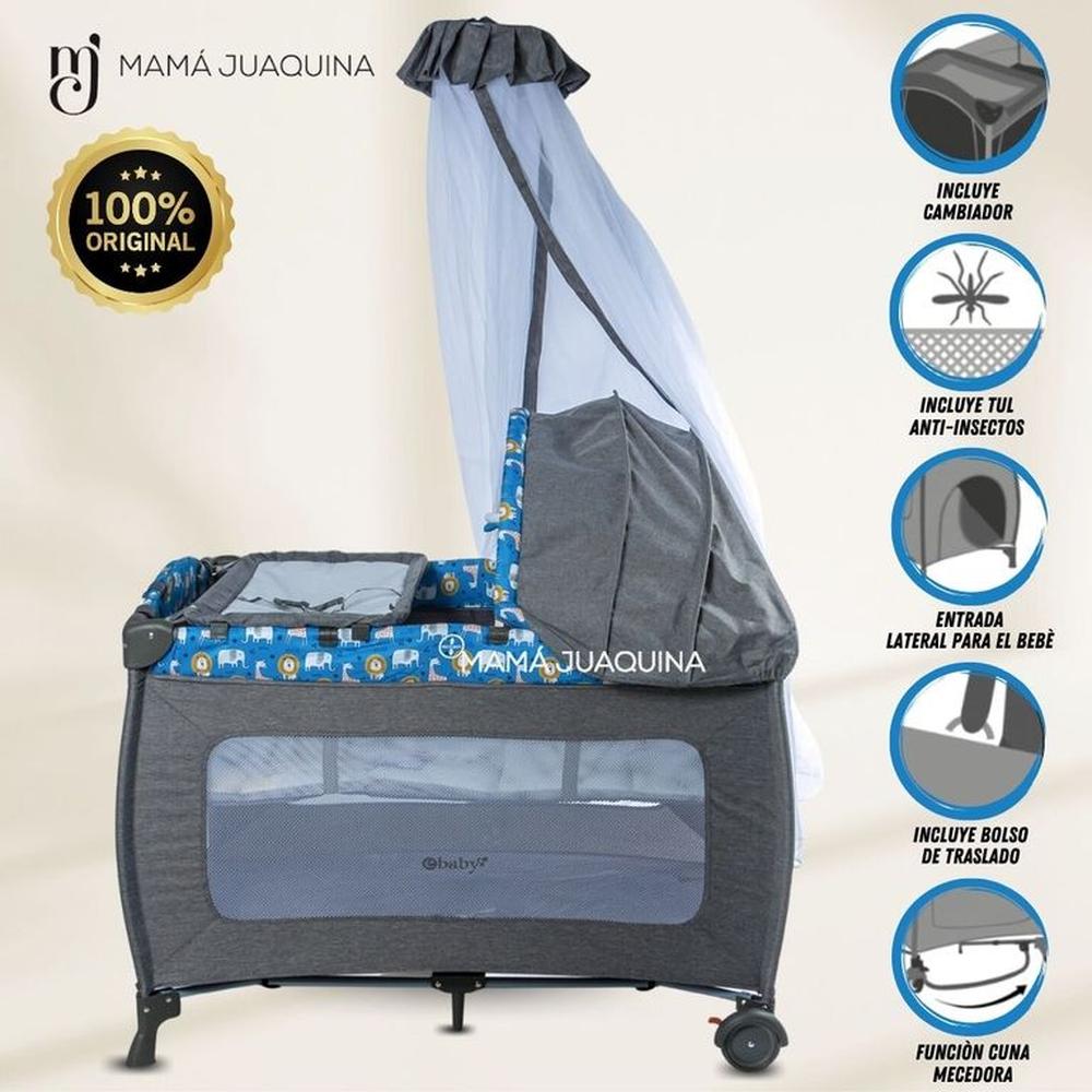 Cuna Corral de Lujo «KENDALL» Edición Limitada Blue