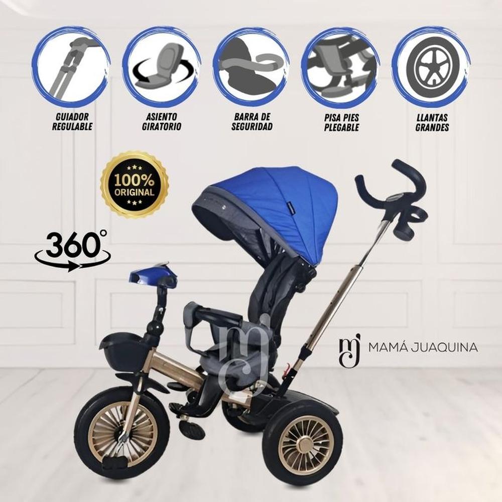 Triciclo Guiador «TERRIO» con Bluetooth Blue