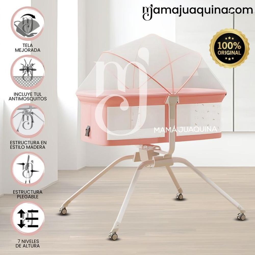 Cuna Colecho Mecedora 2 en 1 «MOON» de Lujo Pink