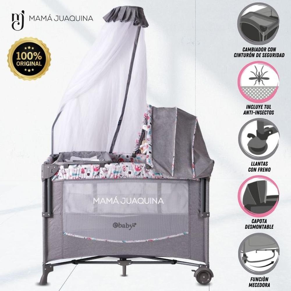 Cuna Corral de Lujo «FIYI» Edición Limitada Gray-Pink