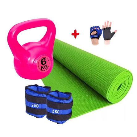 Pesa Rusa 6kg Tobilleras 2kg Guantes Matt 6mm Pesa Rusa 6kg Tobilleras 2kg Guantes Matt 6mm