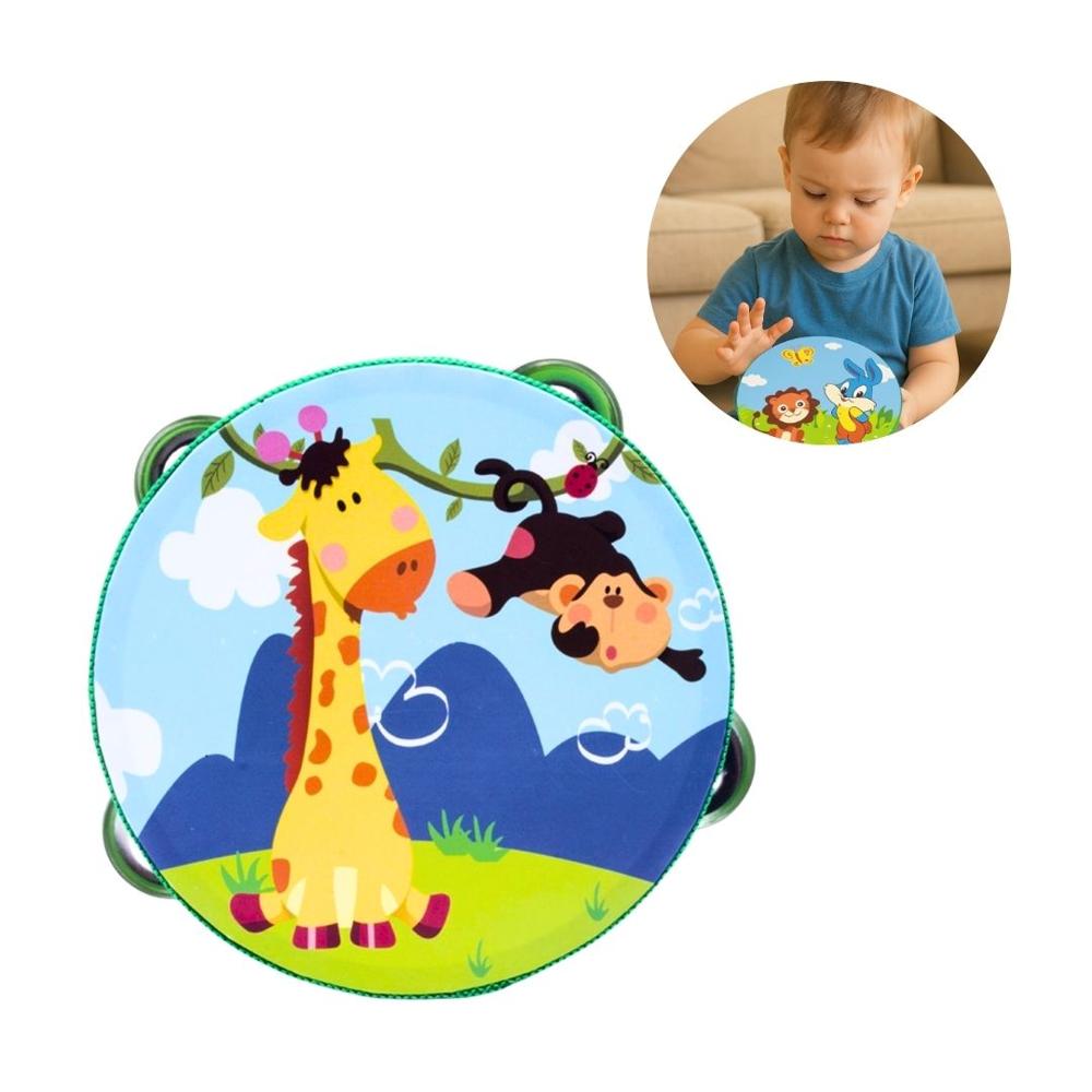 Pandereta Infantil de Madera con 4 chapas - Verde Pandereta Infantil de Madera con 4 chapas - Verde