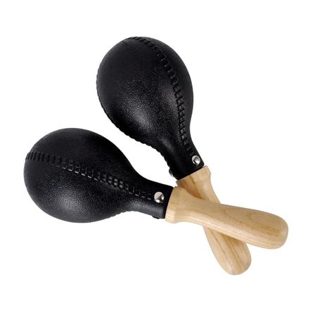 Par de Maracas Plásticas Negro para Niños y Adultos Par de Maracas Plásticas Negro para Niños y Adultos