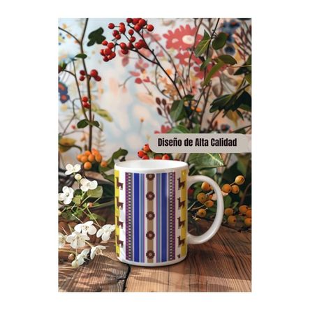 Taza Diseño Patron Andino Fiestas Patrias 11oz 25