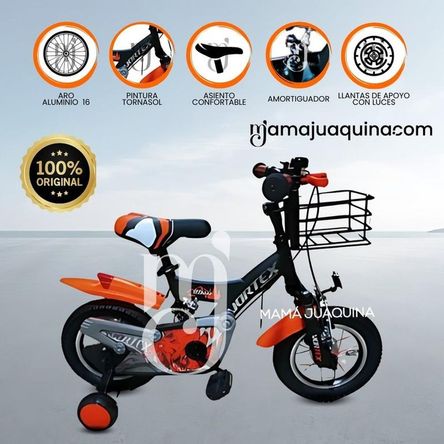 Bicicleta con Canasta Aro 16 «FLYING II» Orange Bicicleta con Canasta Aro 16 «FLYING II» Orange