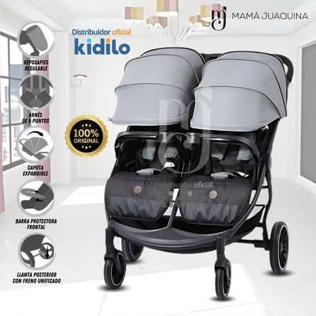 Coche Mellicero Kidilo«TWIN STROLLER» Gray Coche Mellicero Kidilo«TWIN STROLLER» Gray