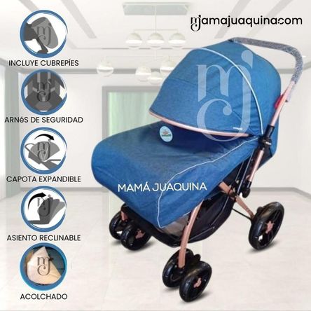 Coche Cuna De Lujo «LLANTONE» Blue Coche Cuna De Lujo «LLANTONE» Blue