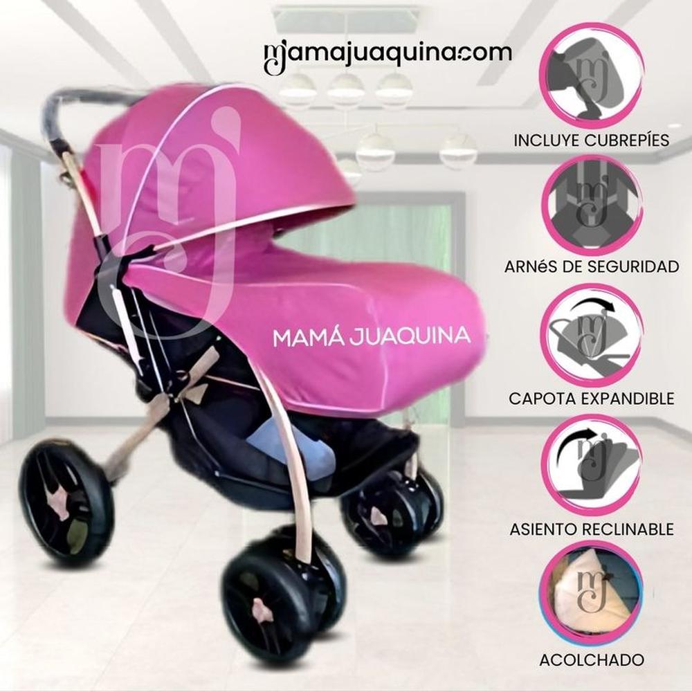 Coche Cuna De Lujo «LLANTONE» Pink Coche Cuna De Lujo «LLANTONE» Pink