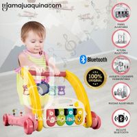 Caminador Musical 2 en 1 «PIANO WALK» de Lujo Dark Pink