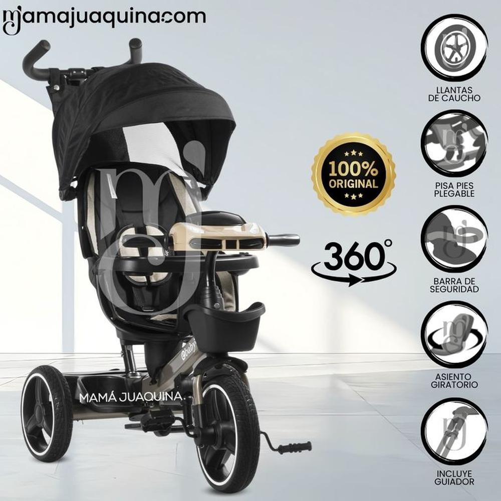 Triciclo Guiador Reclinable «VENICE» Edición Limitada Black
