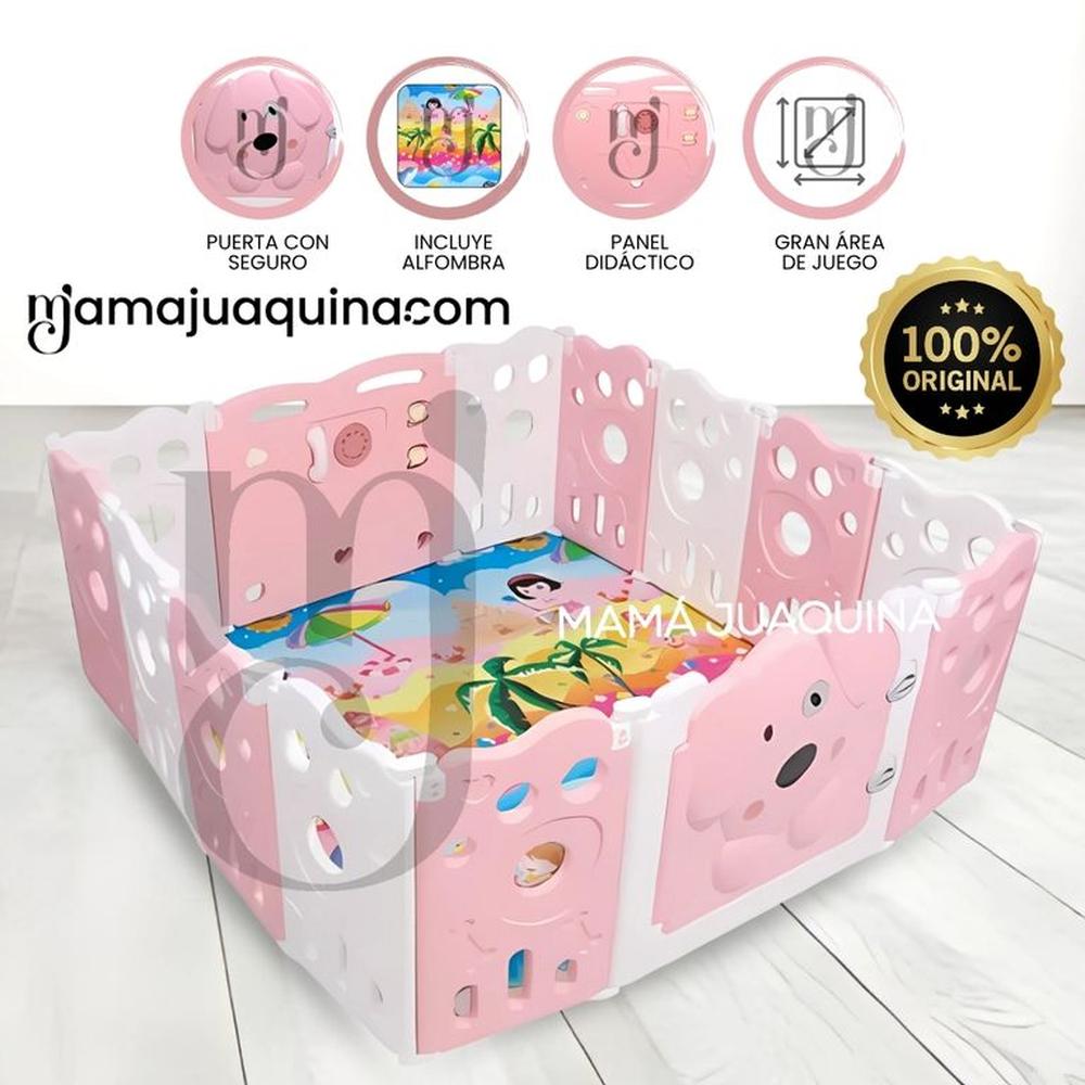 Corral Interactivo con Alfombra Plegable «DOGGY» Pink