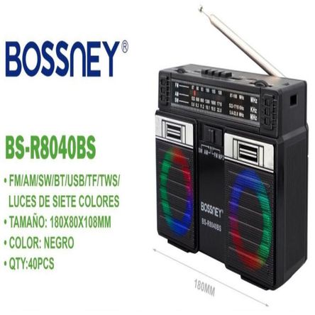 Radio Bossney BS-R8040BS con panel solar