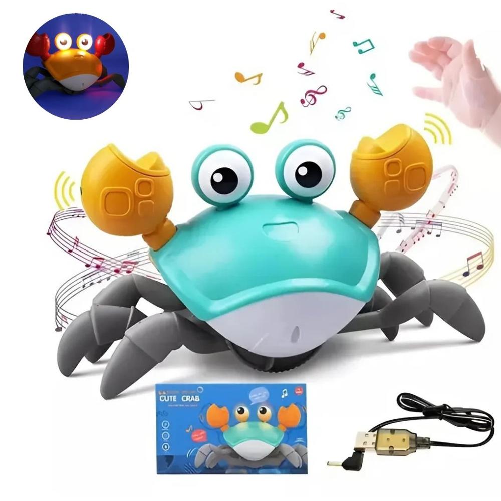 Cangrejo Sensorial Musical Batería Recargable Para Bebé