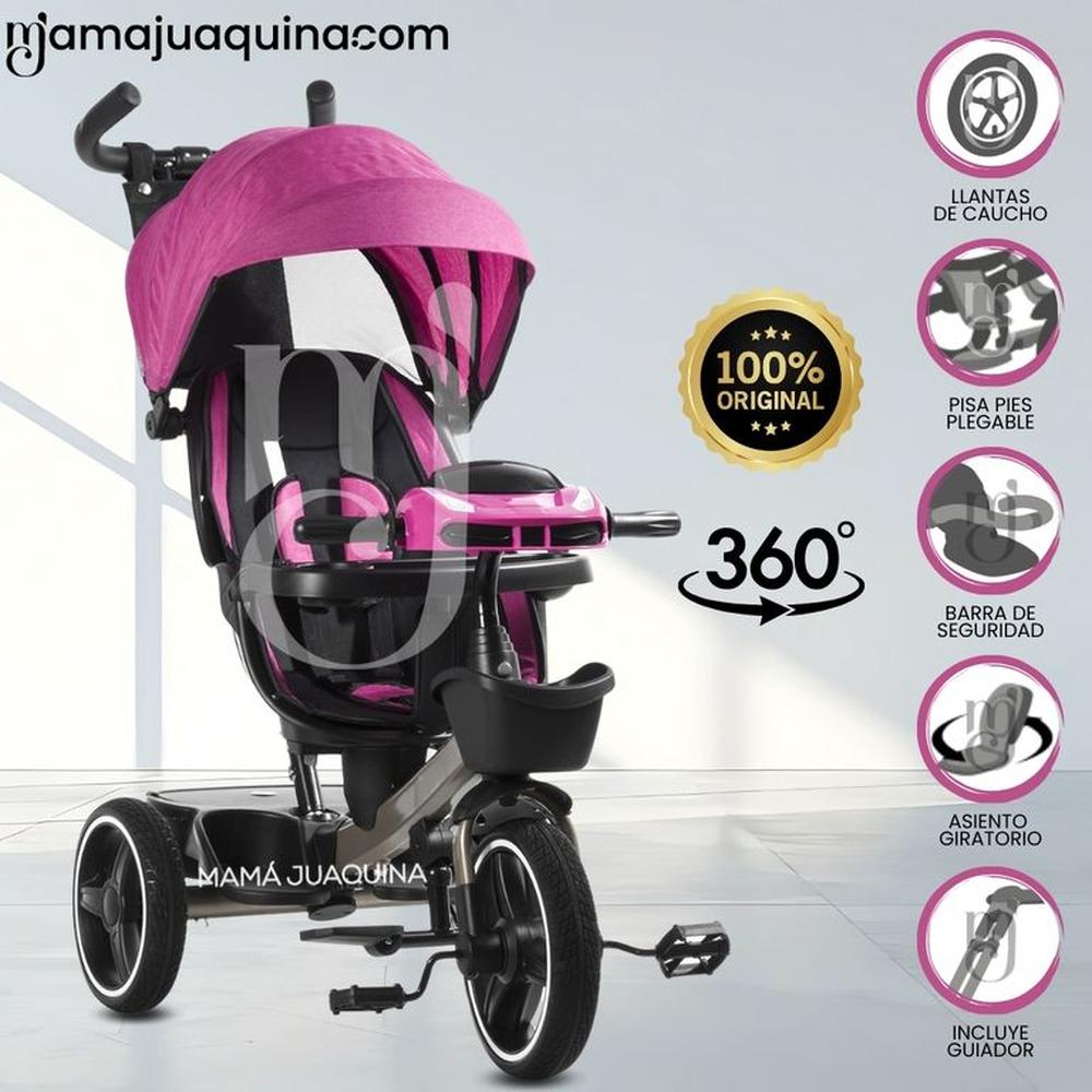 Triciclo Guiador Reclinable «VENICE» Edición Limitada Pink