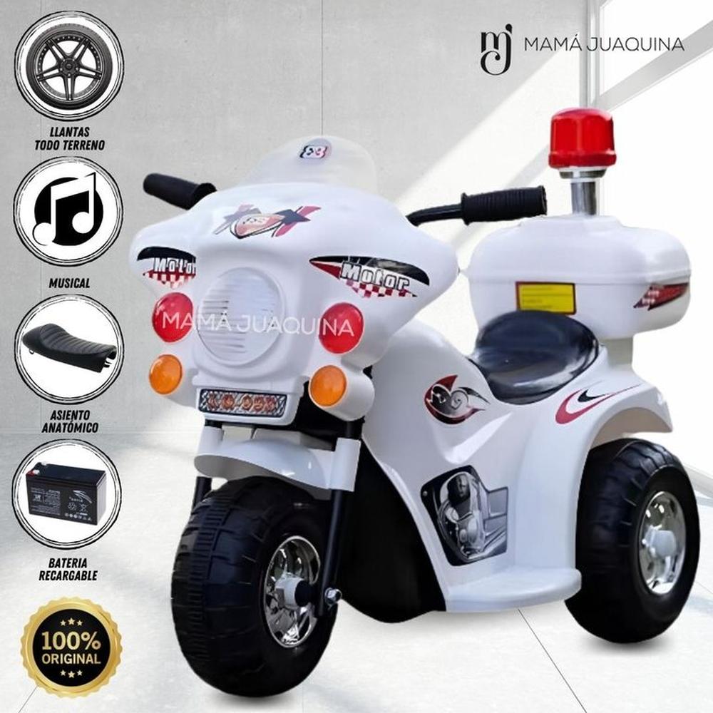 Trimoto a Batería para Niños «FERGIE» White