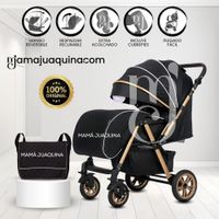 Coche Cuna de Lujo con Mochila Pañalera «TURQUIA II» Black
