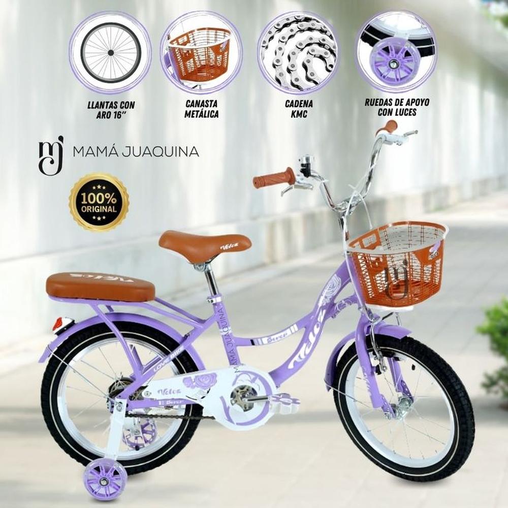 Bicicleta Para Niña Aro 16 «LADY» Purple Bicicleta Para Niña Aro 16 «LADY» Purple