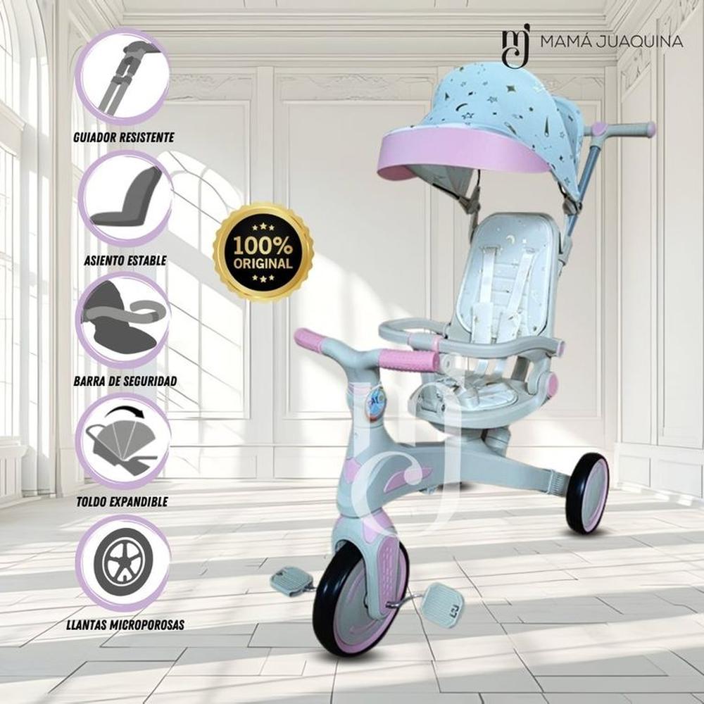 Triciclo Guiador «SHIELDER» Pink