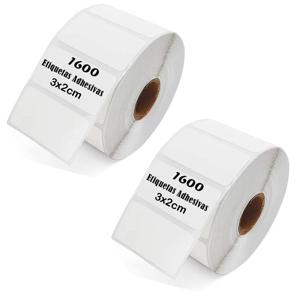 Etiqueta Adhesiva Termica 3x2cm Pack 2 Rollos
