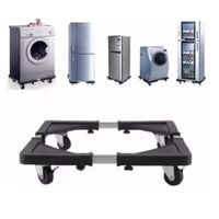 Base Ajustable Multifuncional de Acero con Ruedas para Electrodomésticos