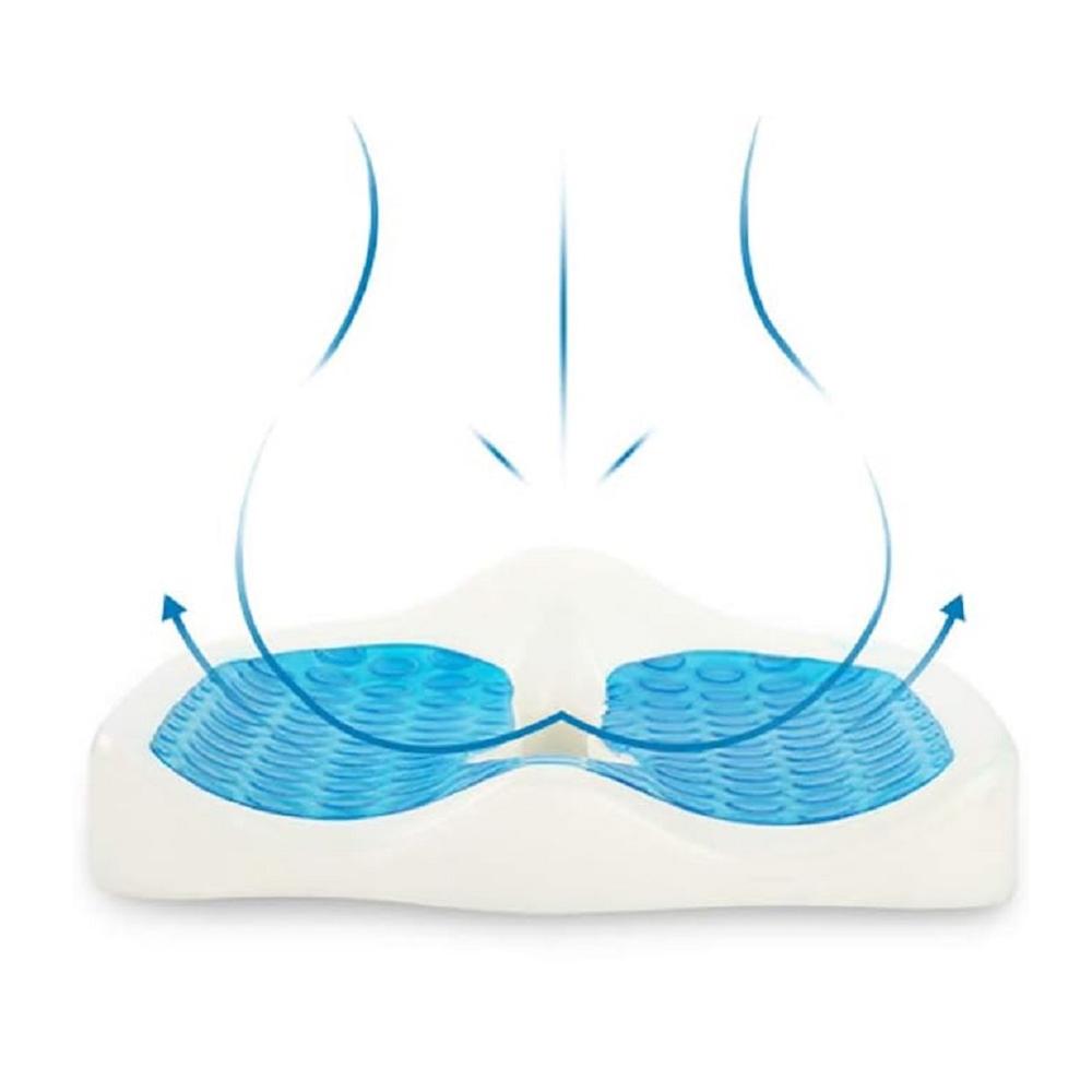 Cojin cuadrete viscoelástica con gel y funda negra