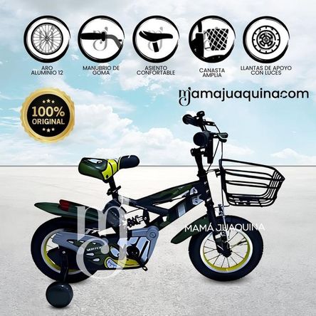 Bicicleta con Canasta Aro 12 «GUNGOR II» Black Bicicleta con Canasta Aro 12 «GUNGOR II» Black