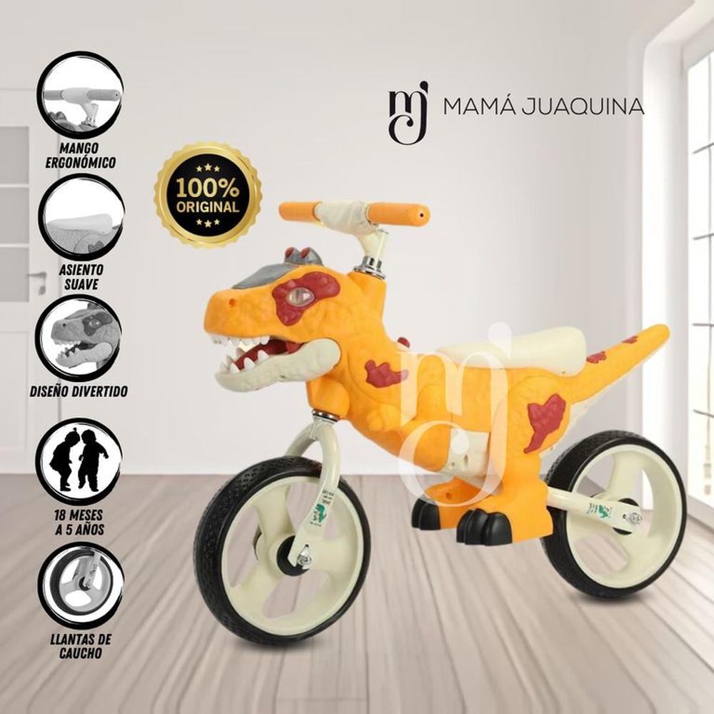 Bicicleta de Equilibrio «DINOROAD» Con Casco Naranja