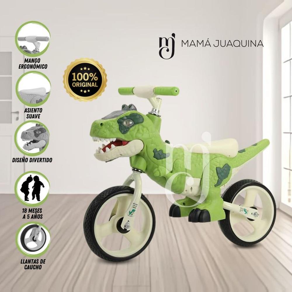 Bicicleta de Equilibrio «DINOROAD» Con Casco Green