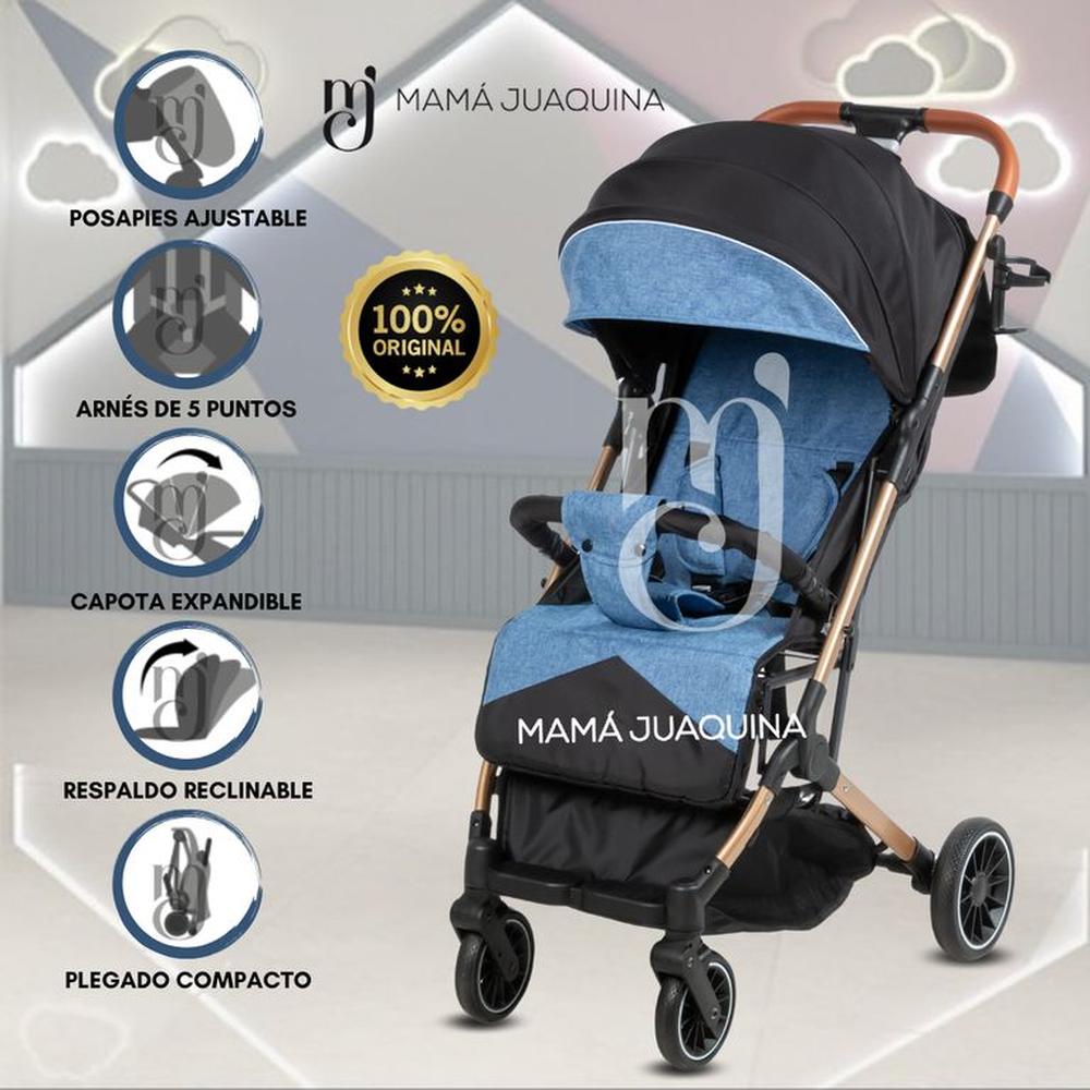 Coche Maleta para Bebé «LAINEE» de Fácil Plegado Blue Coche Maleta para Bebé «LAINEE» de Fácil Plegado Blue