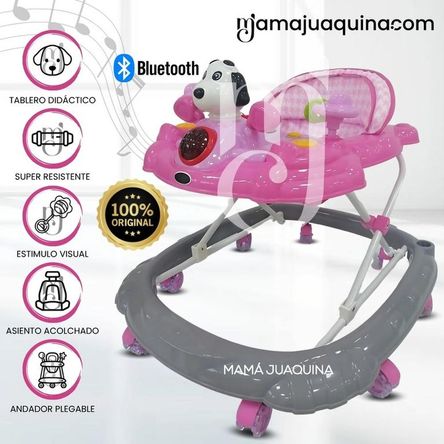 Andador Musical Plegable «SNOOPY MUSIC» Bluetooth Pink