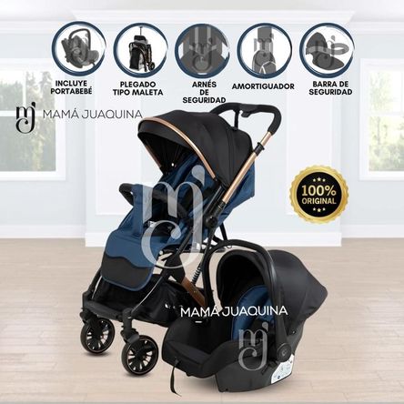 Coche Maleta Travel System «J´ SPARROW» Porta Bebé Blue Coche Maleta Travel System «J´ SPARROW» Porta Bebé Blue