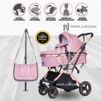 Coche Moisés «BARBARA» con Bolsa Pañalera PINK