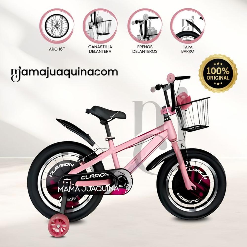 Bicicleta Para Niña Aro 16 «CLARION II» con Canasta Pink