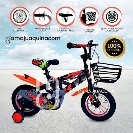 Bicicleta con Canasta Aro 12 «GUNGOR II» Orange